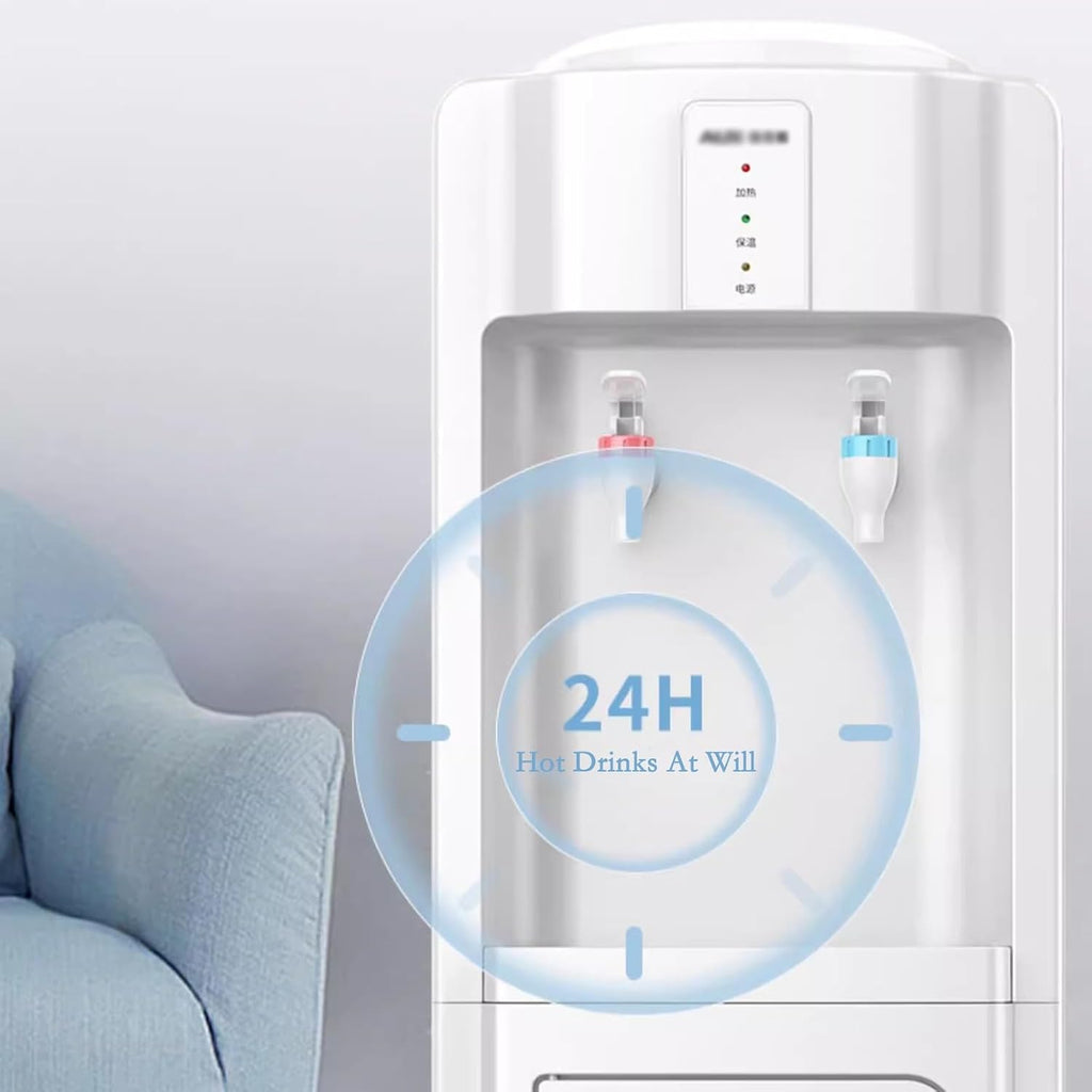 hot Water dispensers Water Dispenser for Household Use Fully Automatic Intelligent Vertical Cooling and Heating Upper Bucket Office Instant hot Water Dispenser (Color : Ice Warm)