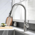 Kitchen Pull-Out Faucet Hot and Cold Water Sink Stainless Steel 360 Rotating Telescopic Faucet(Nickel)