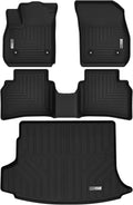 Floor Mats & Cargo Liner for 2021 2022 2023 2024 2025 2026 Buick Envision,1st 2nd Row with Trunk Mat,TPE All Weather Protection Slush Floor Liner Black