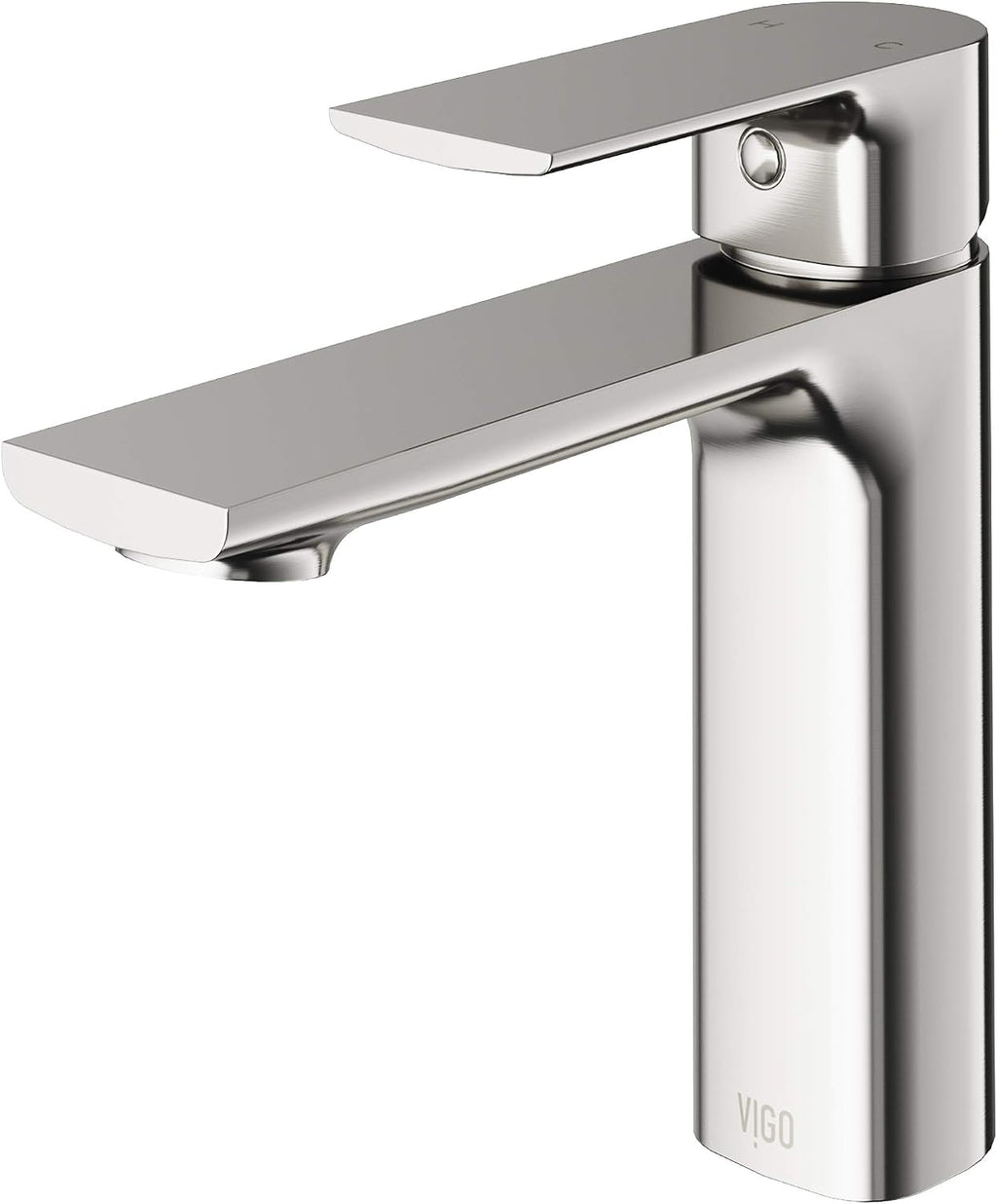 VIGO Davidson Single-Handle Single-Hole Mount Bathroom Sink Faucet, 6-Inch, Brushed Nickel, Modern Design, Solid Brass, 1.2 GPM WaterSense & Ceramic Disc Valve, Corrosion-Resistant