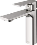 VIGO Davidson Single-Handle Single-Hole Mount Bathroom Sink Faucet, 6-Inch, Brushed Nickel, Modern Design, Solid Brass, 1.2 GPM WaterSense & Ceramic Disc Valve, Corrosion-Resistant