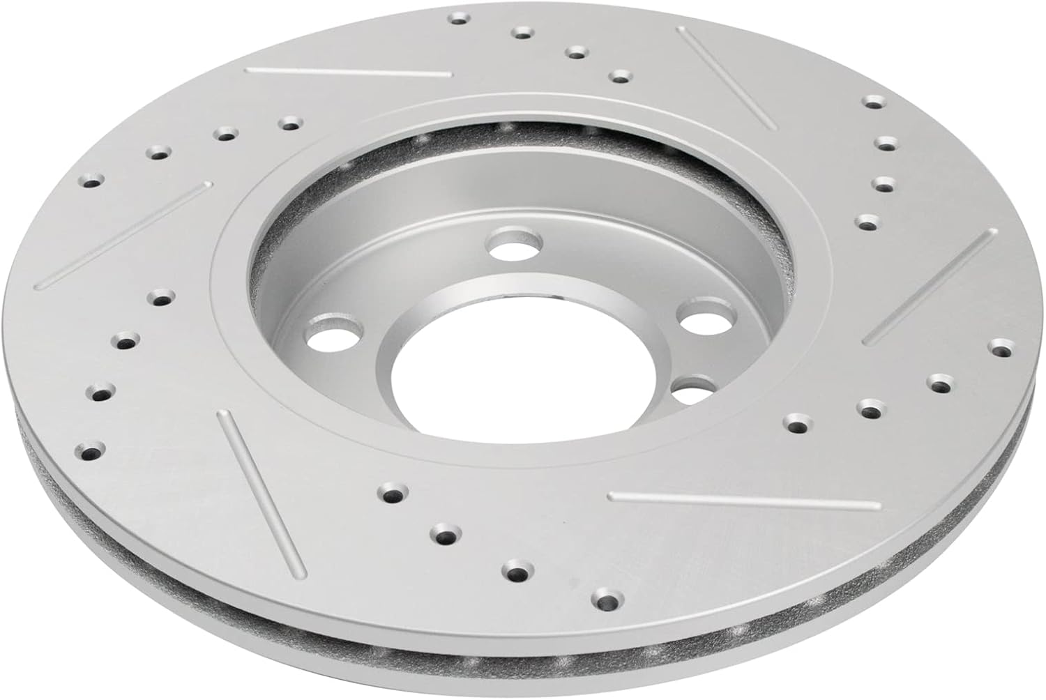 TRQ Performance Front Brake Pad and Rotor Set Ceramic G Coated Drilled Slotted Rotors Compatible with 2011-2016 Mini Cooper Countryman 2013-2016 Cooper Paceman