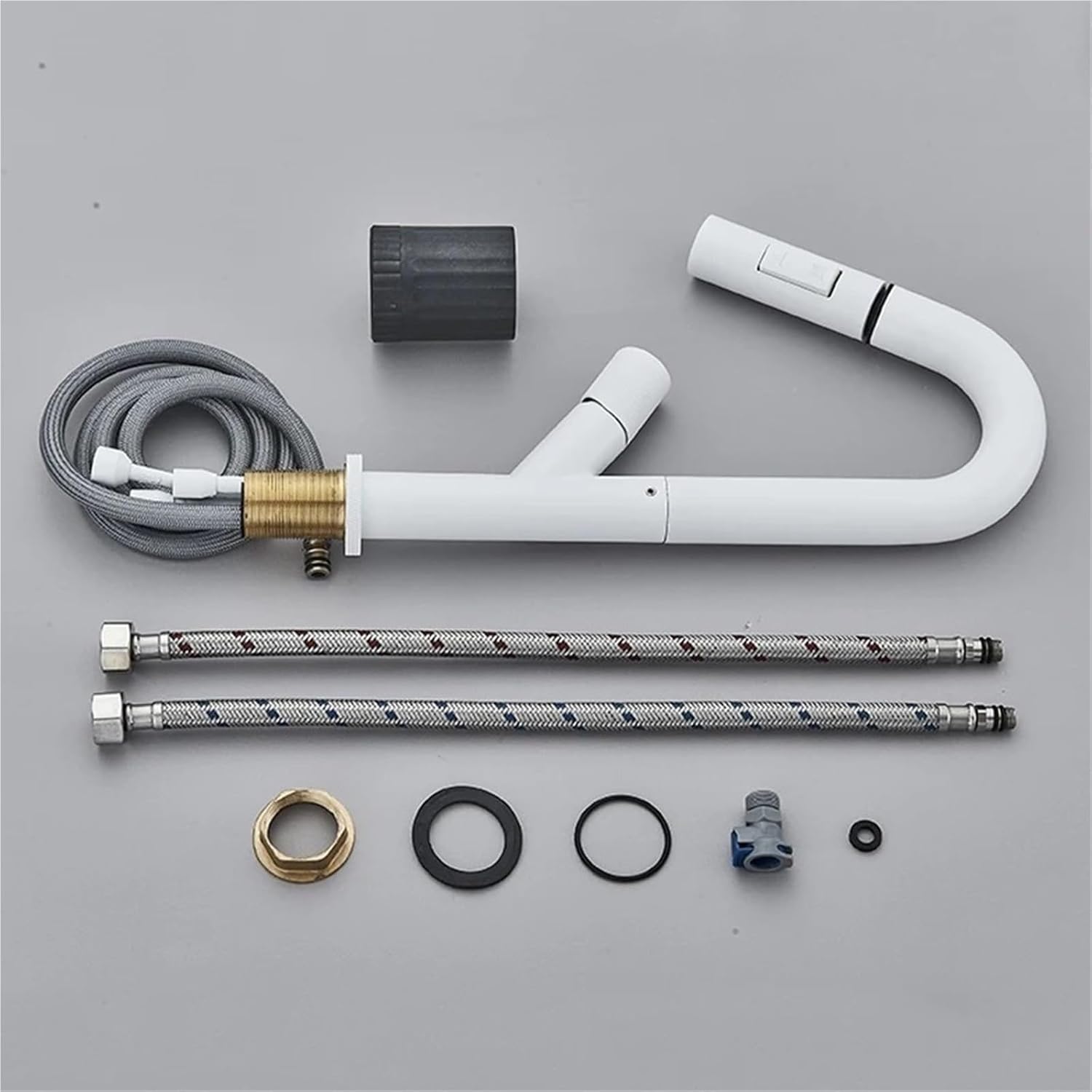 Kitchen Faucet Pull Out Kitchen Water Tap Single Handle 360 Rotation Hot Cold Shower Faucet(Chrom)