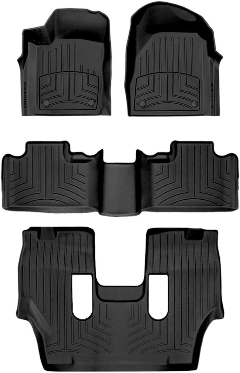 WeatherTech FloorLiner HP Custom Fit Floor Mats for Dodge Durango Full Set (449301IM-44324-4-5IM), Black