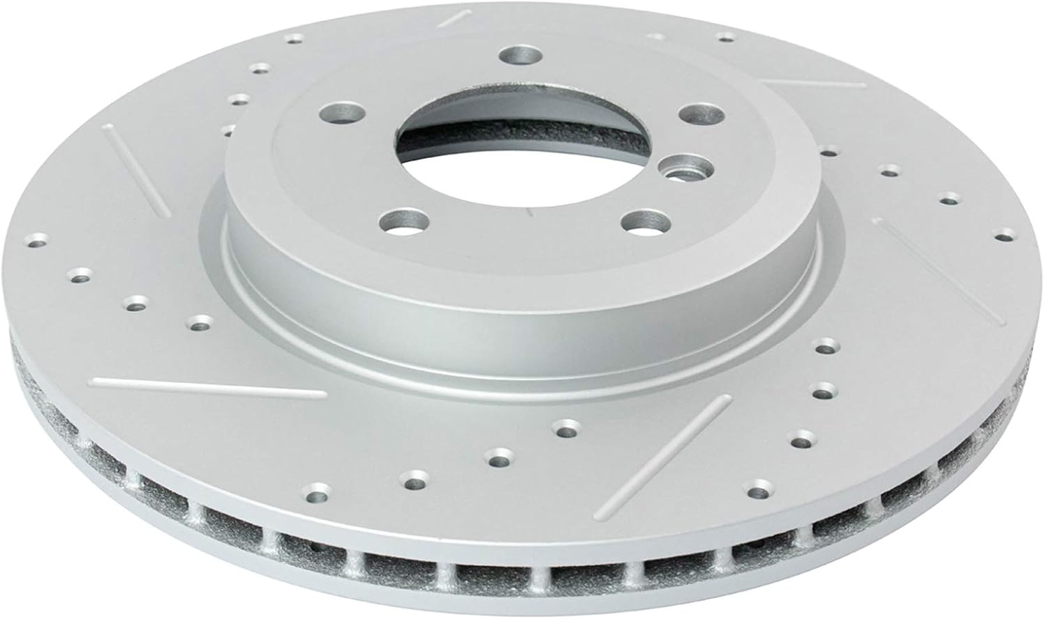TRQ Performance Front Brake Pad and Rotor Set Ceramic Coated Drilled Slotted Vented Rotors Compatible with 2001-2006 BMW 330Ci 2001-2005 330i 330xi 2006-2008 Z4