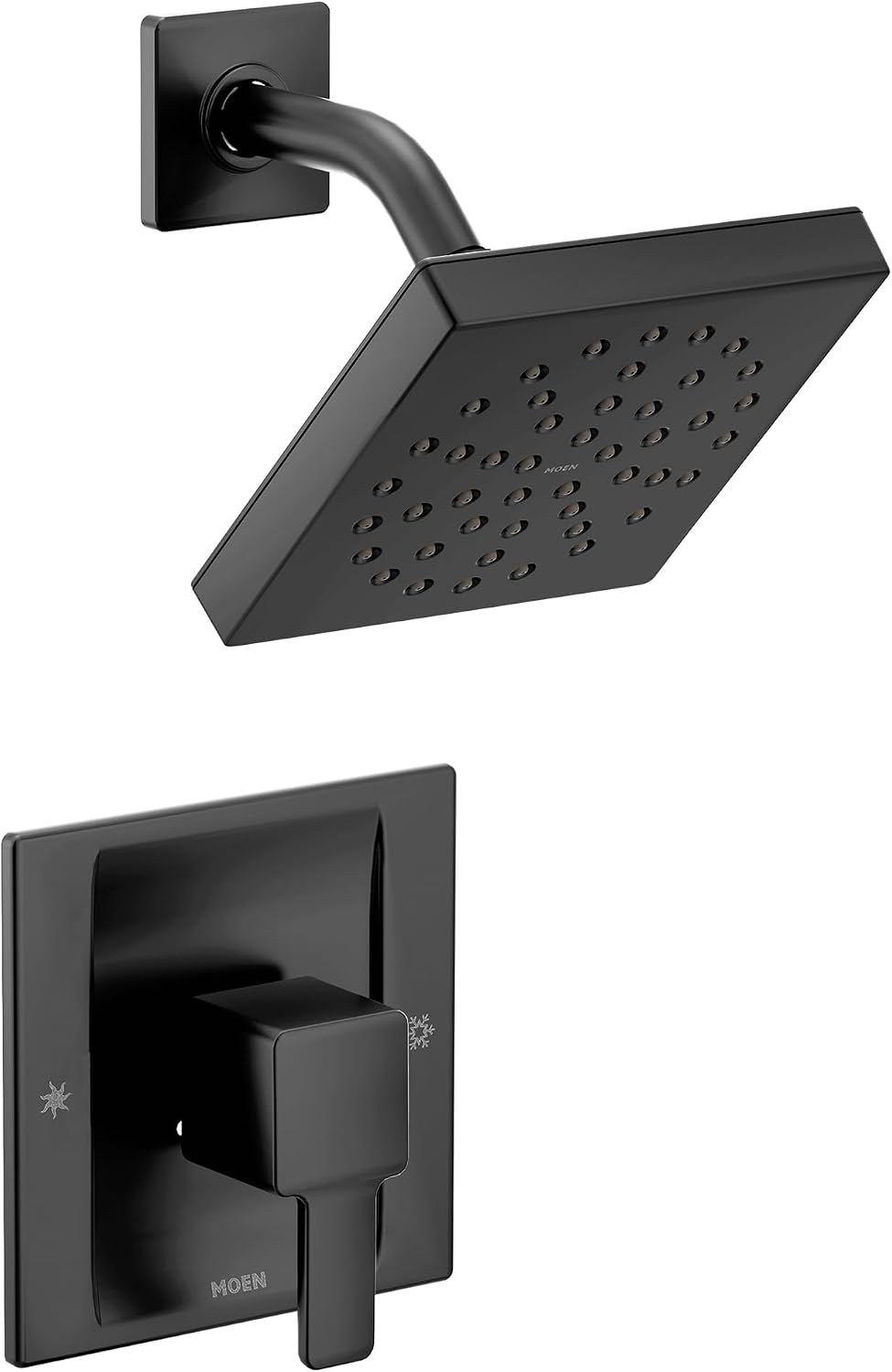 Moen TS2712BL90 Degree Posi-Temp Modern Shower Only Trim Kit, Valve Required
