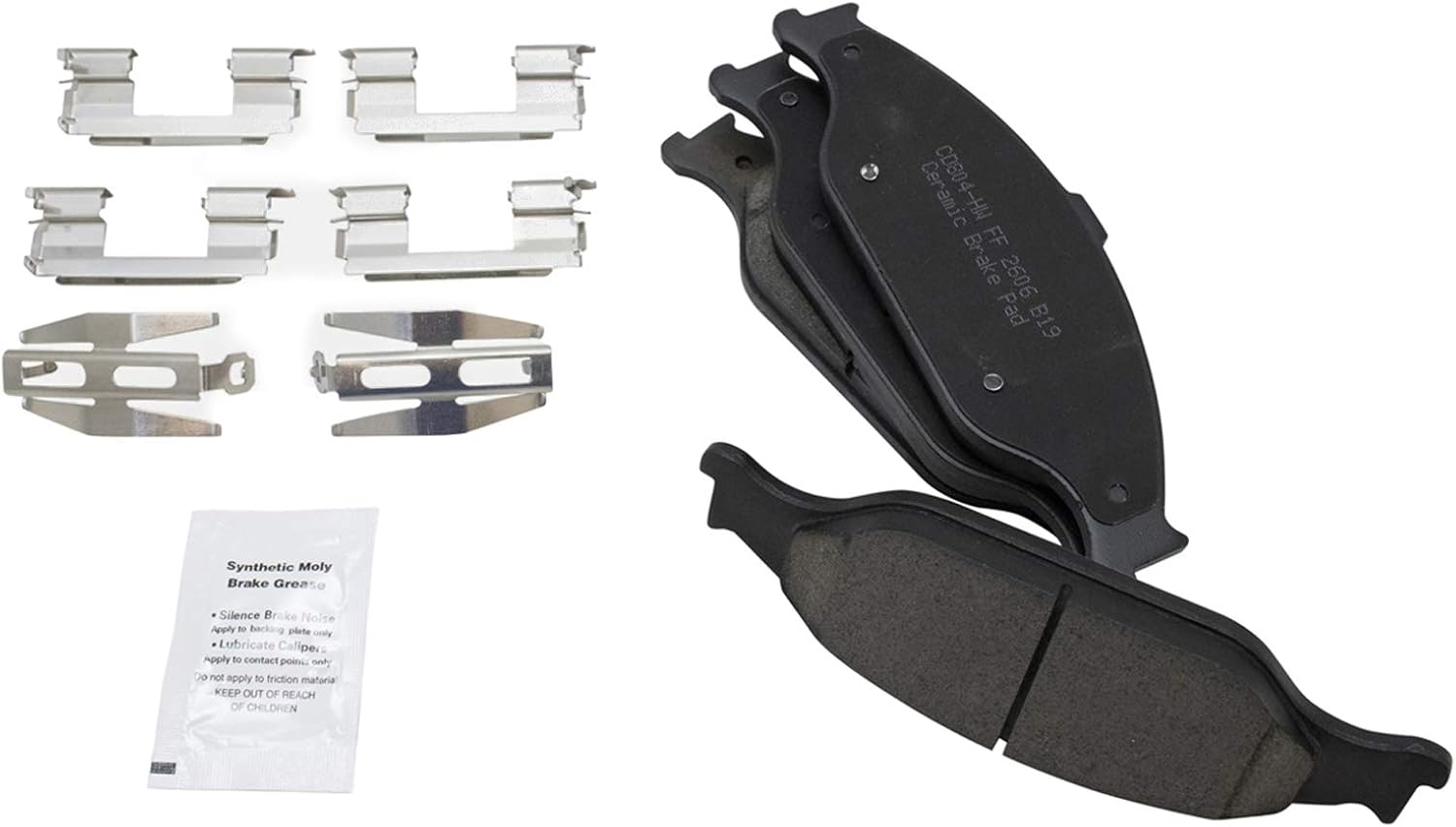 TRQ Performance Front Brake Pad and Rotor Set Ceramic Vented Coated Rotors Calipers Compatible with 2003-2004 Ford Mustang