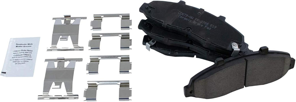 TRQ Performance Front Brake Pad and Rotor Set Ceramic Vented Drilled Slotted Coated Rotors Calipers Compatible with 1997-2001 Ford F-150