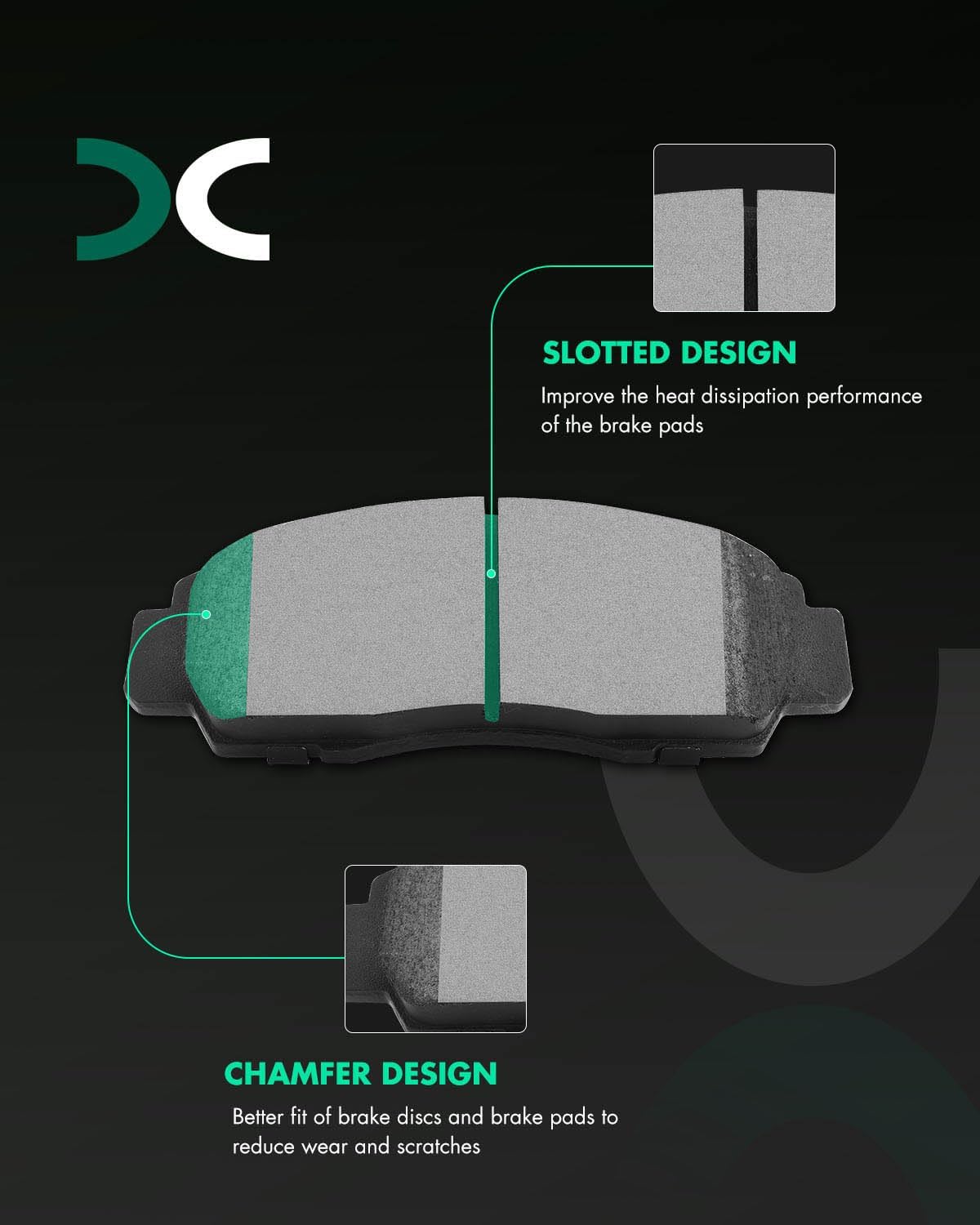 SCITOO Front 11.81' Brake Pads and Rotors Kits Fit For Acura CL 2001-2003,For TL 1999-2008,For TSX 2004-2010,For Accord 2003-2011
