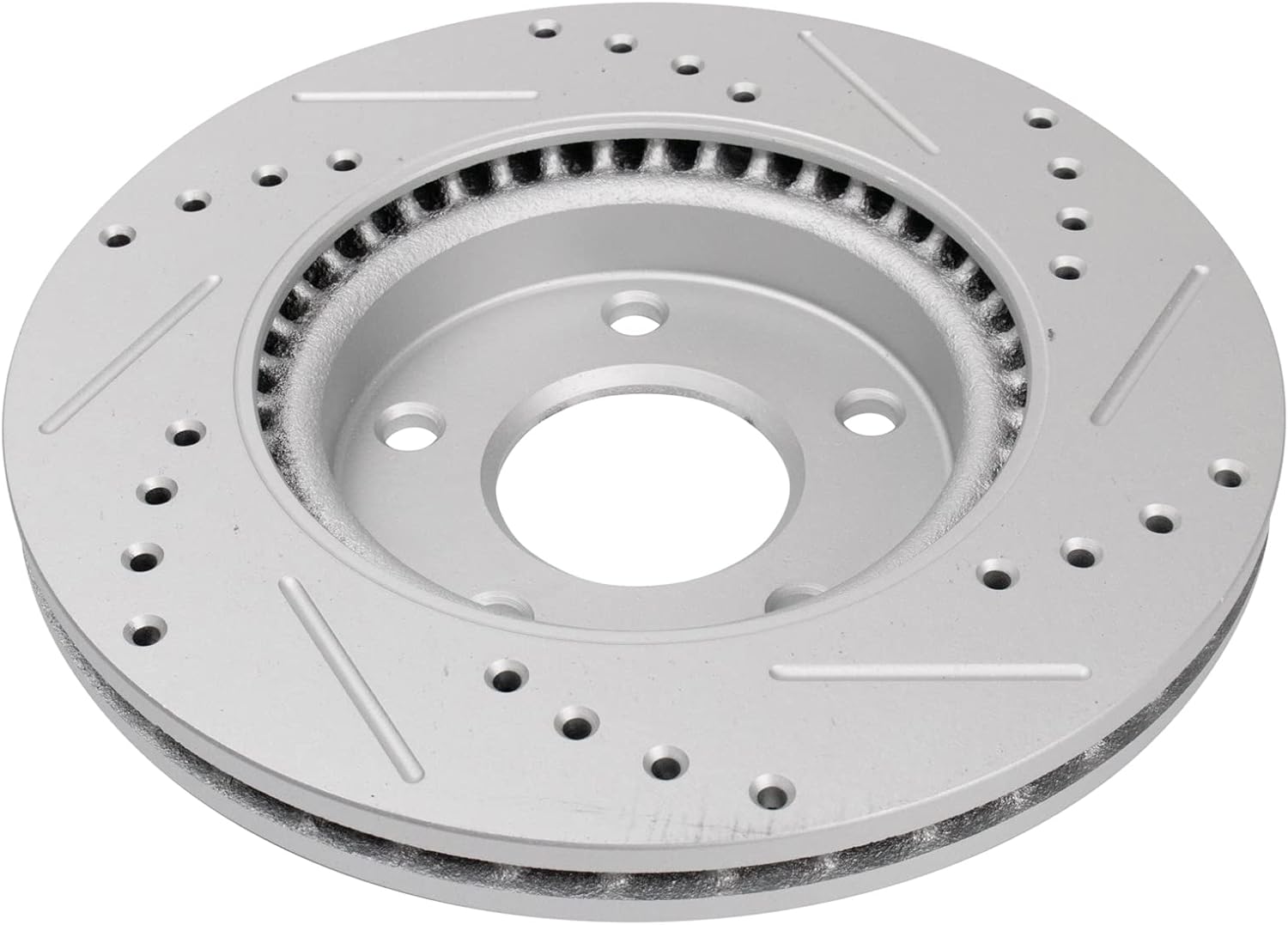 TRQ Performance Front Brake Pad and Rotor Set Ceramic G Coated Drilled Slotted Vented Rotors Compatible with 2013-2019 Nissan Sentra
