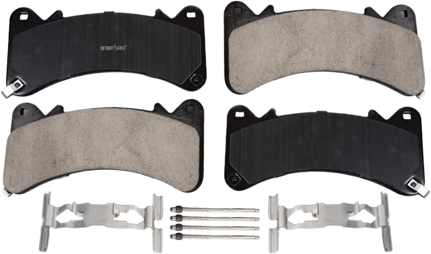 Detroit Axle - Brake Kit for 2021 Cadillac Escalade ESV GMC Yukon XL, Drilled and Slotted Disc Brake Rotors Ceramic Brakes Pads Replacement : 16.14' inch Front and 13.58' inch Rear Rotor