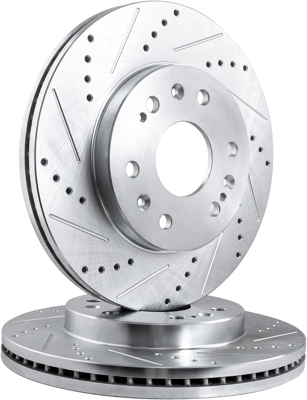 MOSTPLUS 12.99'' Front Drilled Slotted Disc Brake Rotors+Ceramic Brake Pad Compatible for Chevy Tahoe Silverado Suburban GMC Savana Sierra 1500 Yukon XL Cadillac Escalade ESV EXT