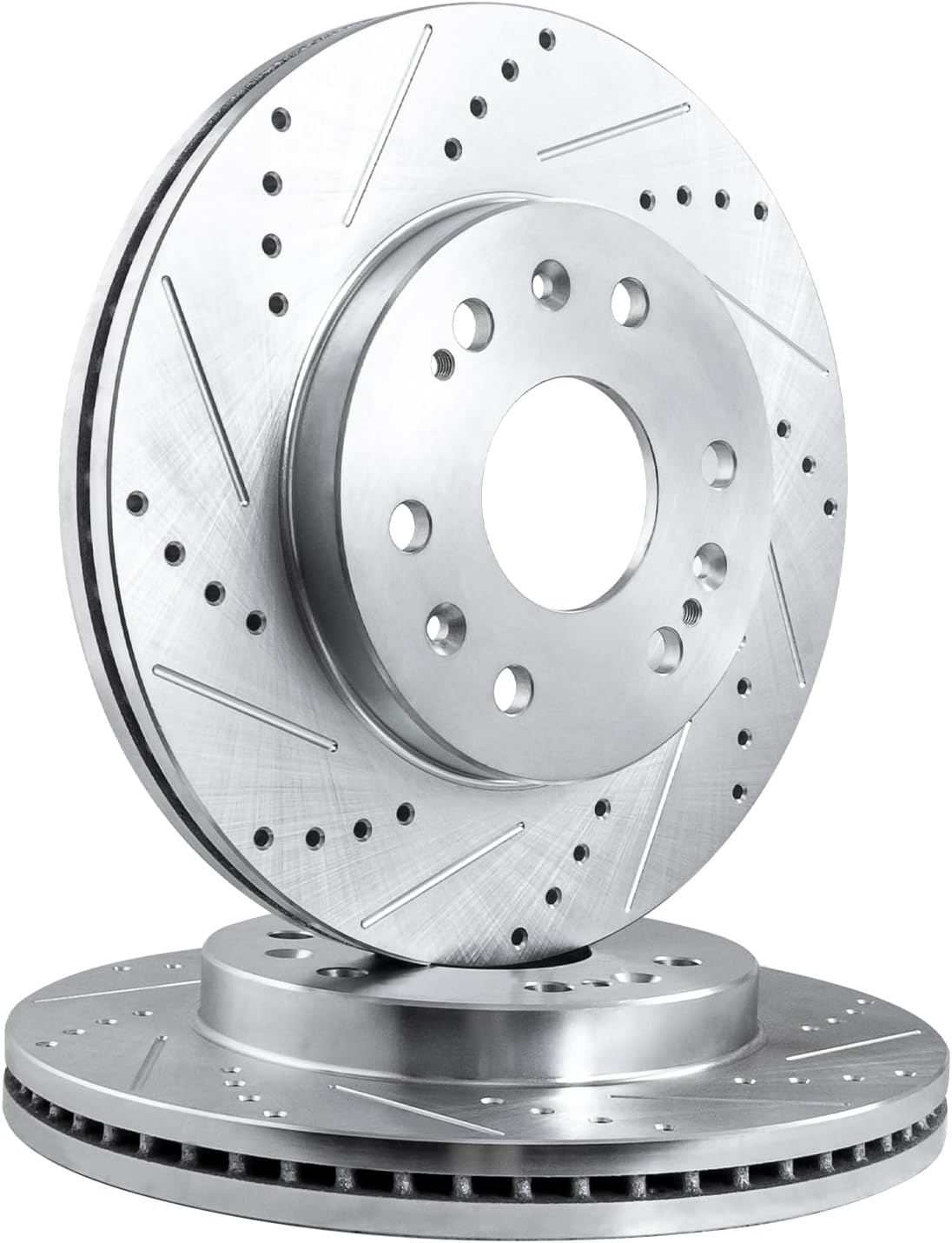 MOSTPLUS 12.99'' Front Drilled Slotted Disc Brake Rotors+Ceramic Brake Pad Compatible for Chevy Tahoe Silverado Suburban GMC Savana Sierra 1500 Yukon XL Cadillac Escalade ESV EXT