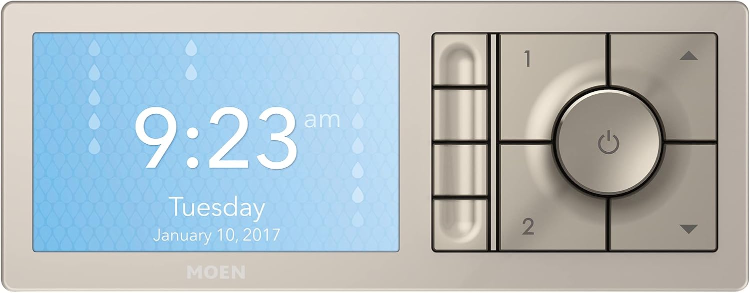 Moen Terra Beige Smart Shower 4-Outlet Digital Shower System Controller for Thermostatic Shower Valve, TS3304TB