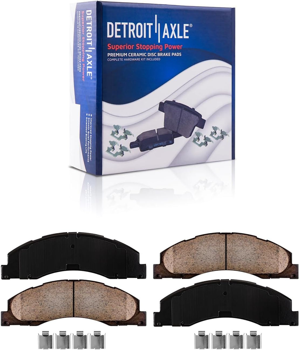 Detroit Axle - Front Brake Kit for 2008-2014 Ford E-450 Super Duty E-150 E-250, 2008-2019 2021 E-350 Super Duty, Disc Brake Rotors Ceramic Brakes Pads Replacement : 13.58' inch Rotor