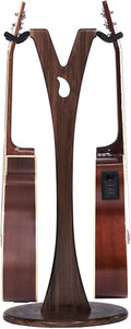 Ruach GS-1 Dual Acoustic and Electric Wooden Guitar Stand - Walnut