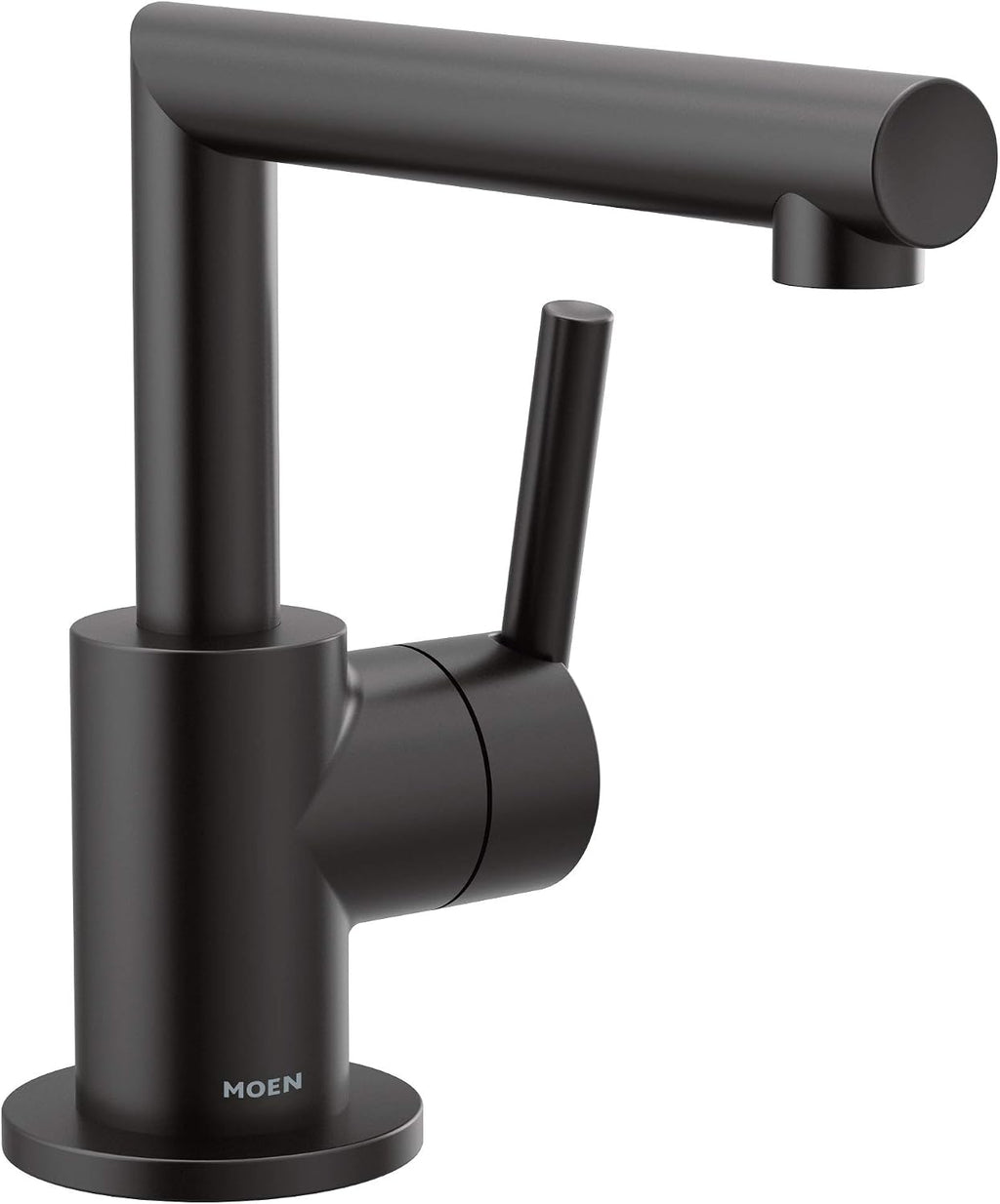 Moen S43001BL Arris One-Handle Single Hole Modern Bathroom Faucet, Matte Black