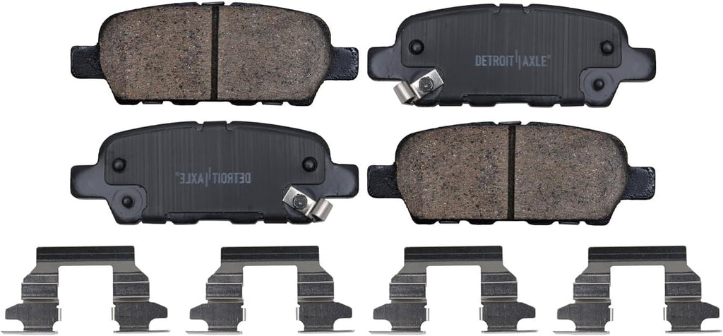 Detroit Axle - Brake Kit for 2014-2019 Nissan Rogue, Drilled & Slotted Rotors, Ceramic Brake Pads Replacement: 12.60' inch Front & 11.50' inch Rear