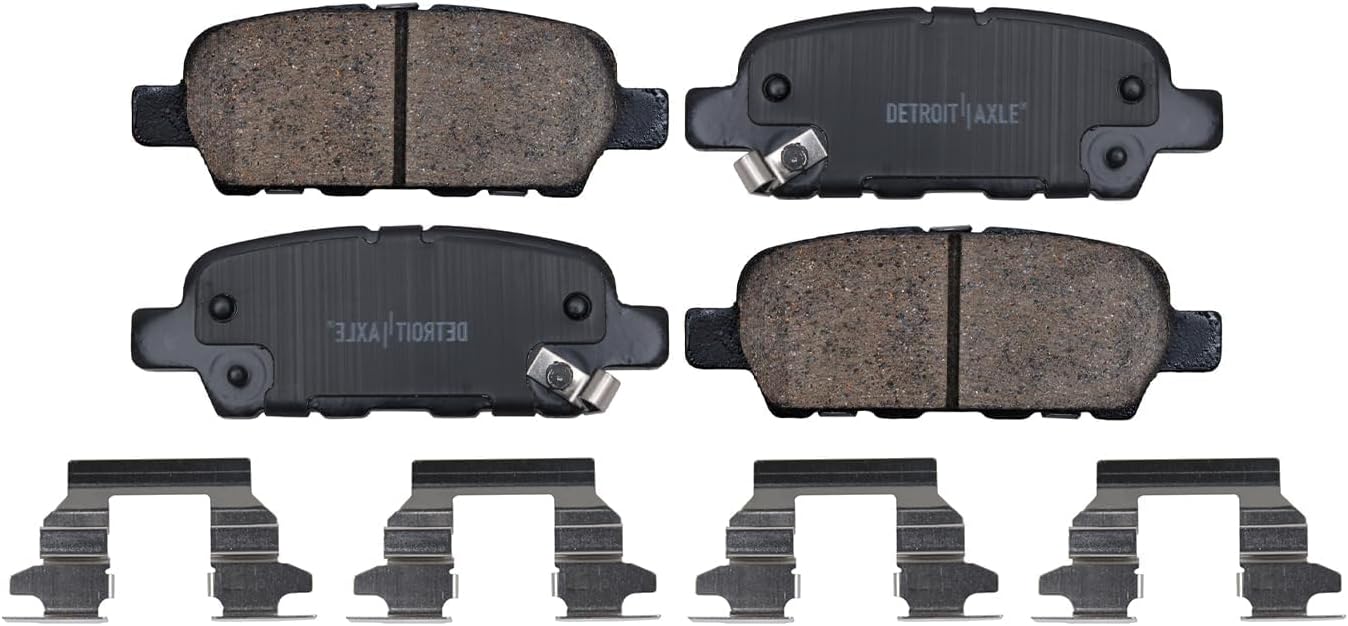 Detroit Axle - Brake Kit for 2014-2019 Nissan Rogue, Drilled & Slotted Rotors, Ceramic Brake Pads Replacement: 12.60' inch Front & 11.50' inch Rear