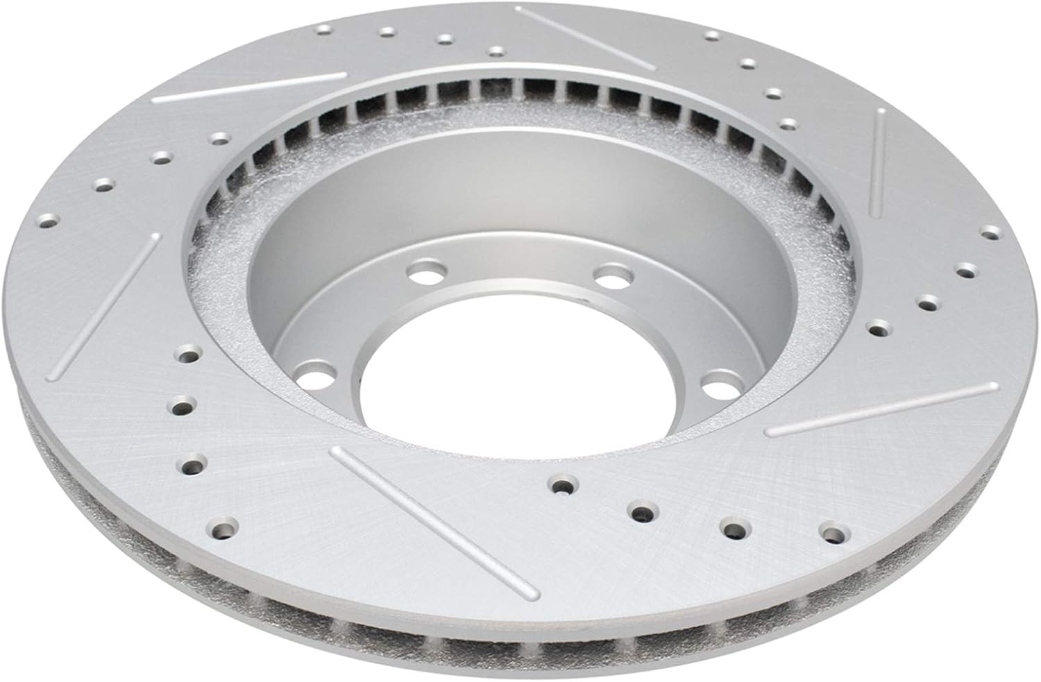 TRQ Performance Front Ceramic Brake Pad and Rotor Set Coated Drilled Slotted Compatible with 1996-2000 Toyota 4Runner with 16 Inch Wheels