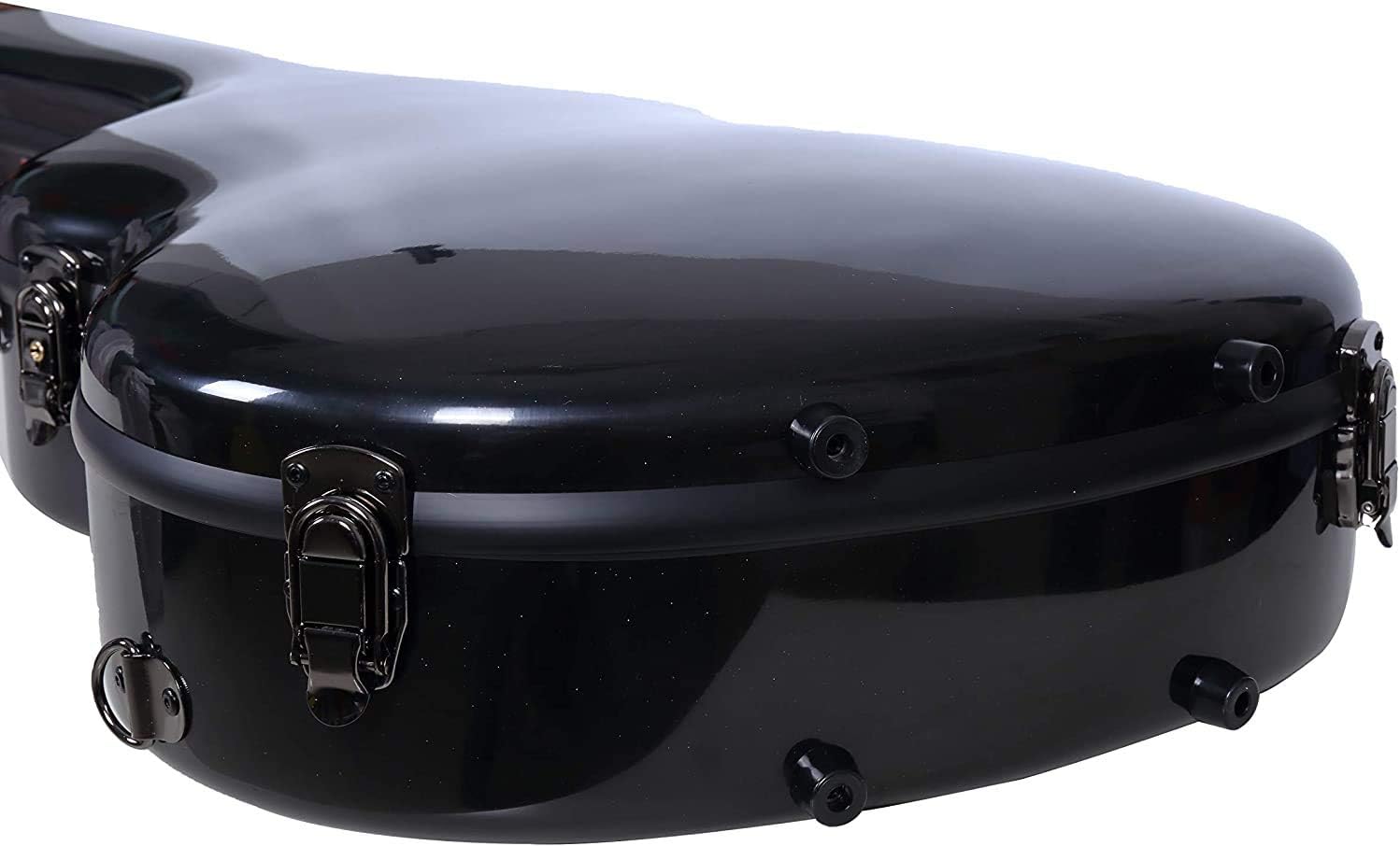 Crossrock Classical Guitar Case Fiberglass Hardshell- Backpack Style for 4/4 Full Size in Black(CRF1000CBK)