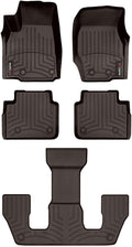 WeatherTech Custom Fit FloorLiner Floor Mats for Jeep Grand Cherokee L w/2nd Row Bucket Seats (471696-1-2-3) - Complete Set (1st, 2nd (2-Piece) & 3rd Row), Cocoa