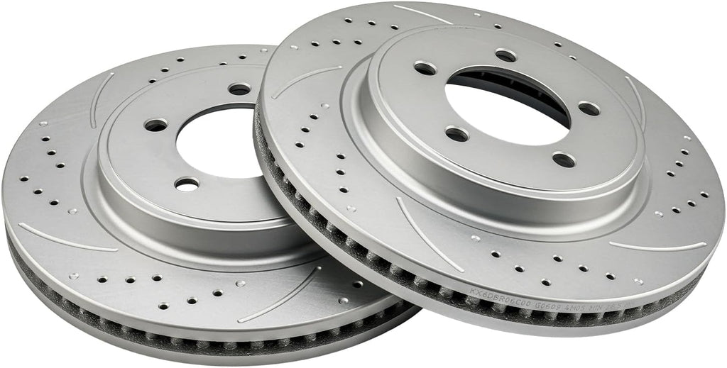 KAC - 305mm Front Disc Brake Rotors | Brake Kit for 2006-2010 Explorer; Mountaineer, 2007-2010 Explorer Sport Trac 2pcs Automotive Replacement Brake Rotors,54143