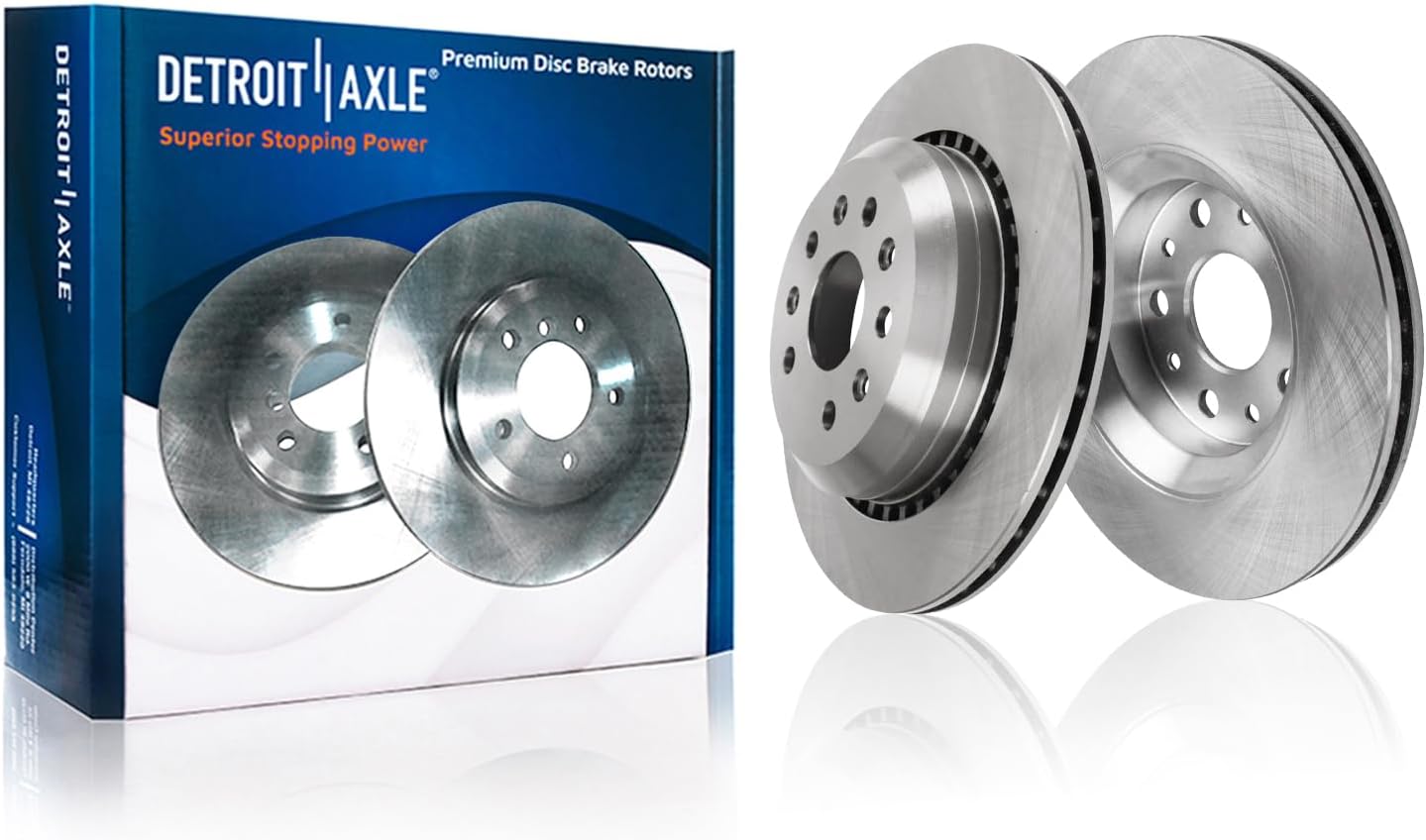 Detroit Axle - Rear Brake Kit for Jeep 2020-2023 Gladiator 2021-2023 Wrangler Disc Brake Rotors Ceramic Brakes Pads with Hardware Replacement : 13.78' inch Rotors