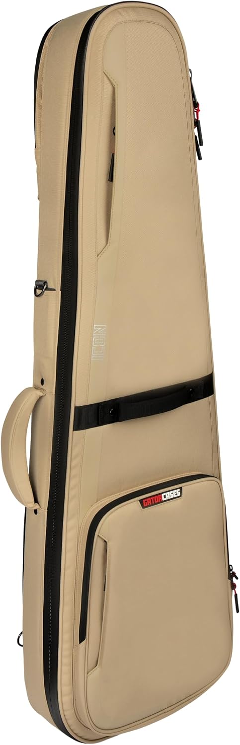Gator Cases ICON Series Premium Weather Resistant Gig Bag for Electric Guitars with TSA Luggage Lock-Friendly Zipper Pulls; Khaki (G-ICONELECTRIC-KHK)