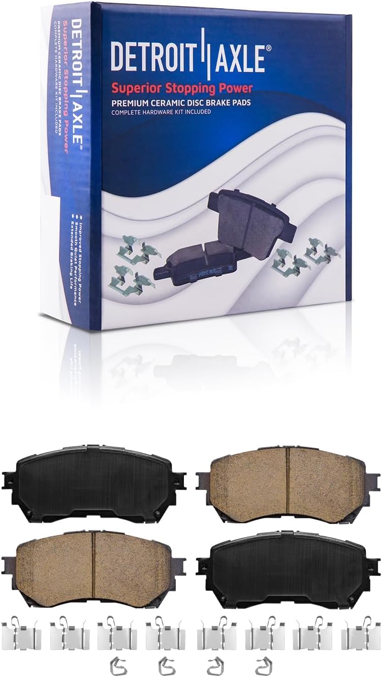 Detroit Axle - 8pc Brake Kit for 2014-2015 Mazda 6, Disc Brakes Rotors Ceramic Brake Pads with Hardware Replacement : 11.69' inch Front and 10.94' inch Rear Rotors
