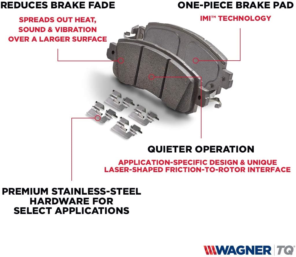 Wagner TQ QC914VK Brake Pad & Rotor Kit with Hardware, Front, Fits 2007 Honda Accord and other vehicles