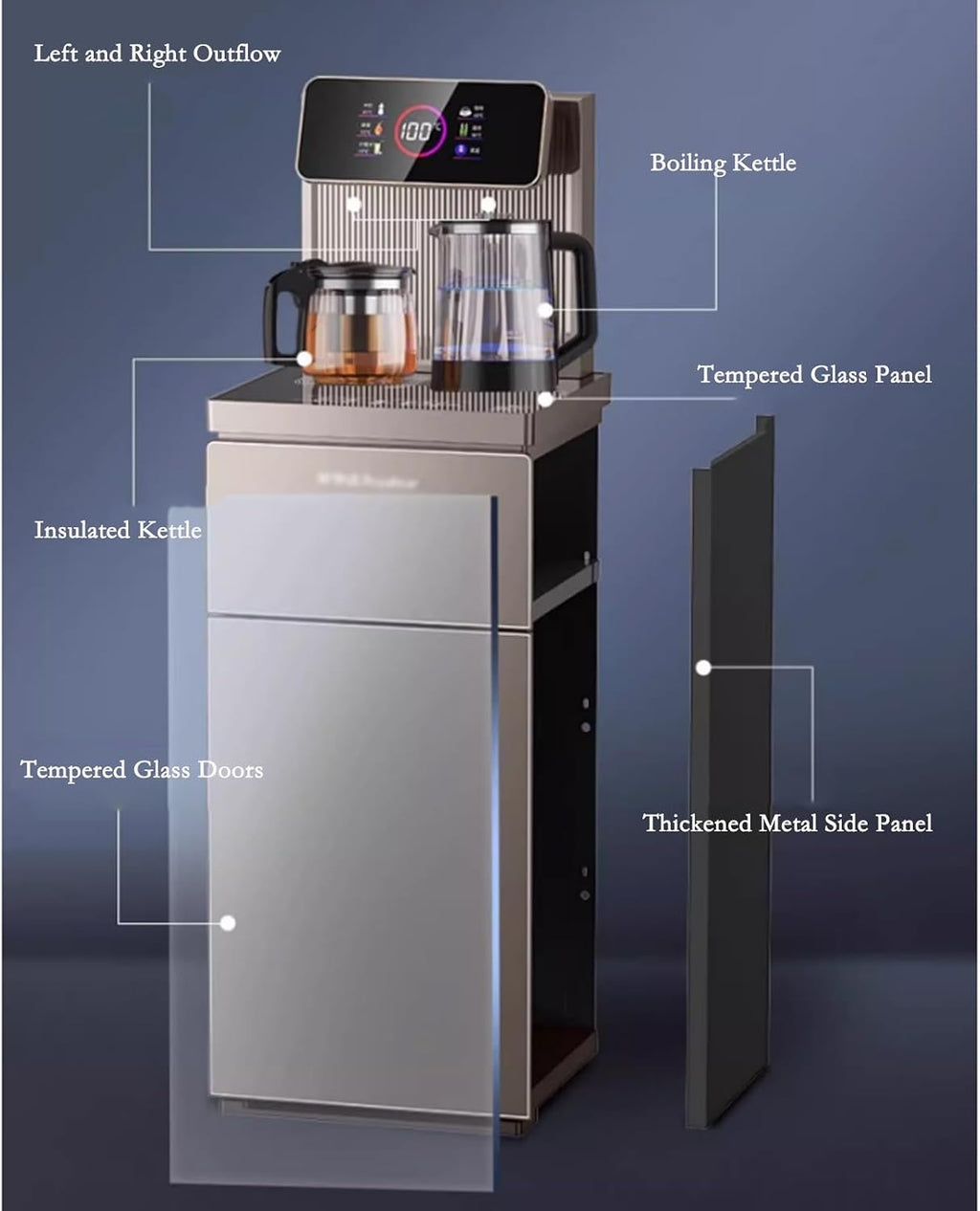 hot Water dispensers Vertical Intelligent Water Dispenser Household Bottom Mounted Water Bucket Multifunctional Automatic Bucket Water and Tea Bar Machine Instant hot Water Dispenser