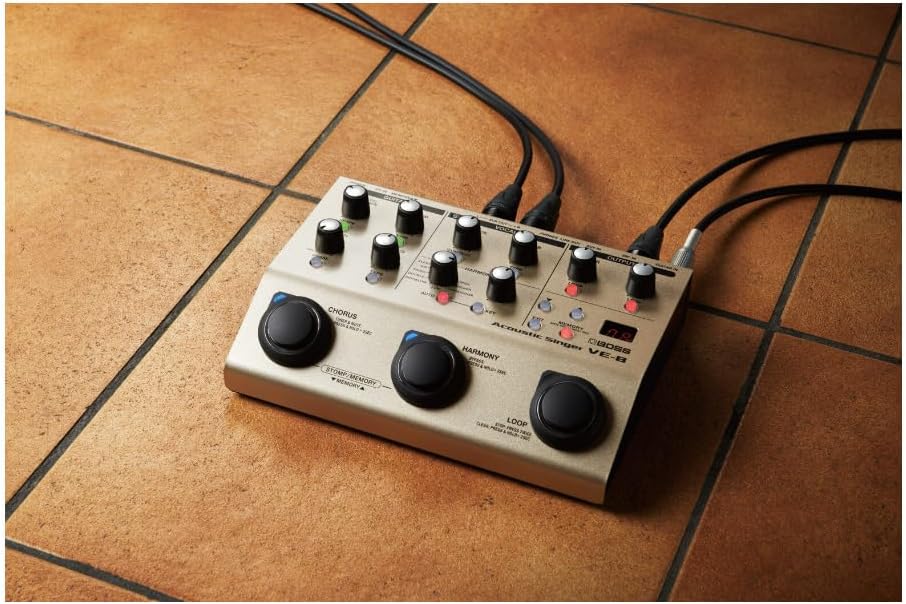 BOSS VE-8 Acoustic Singer | Compact All-In-One Preamp and Effects Solution for Singing Guitarists | Create Natural Harmonies in Real-Time | Studio-Quality Processing | Multiple Vocal Effects | Looper