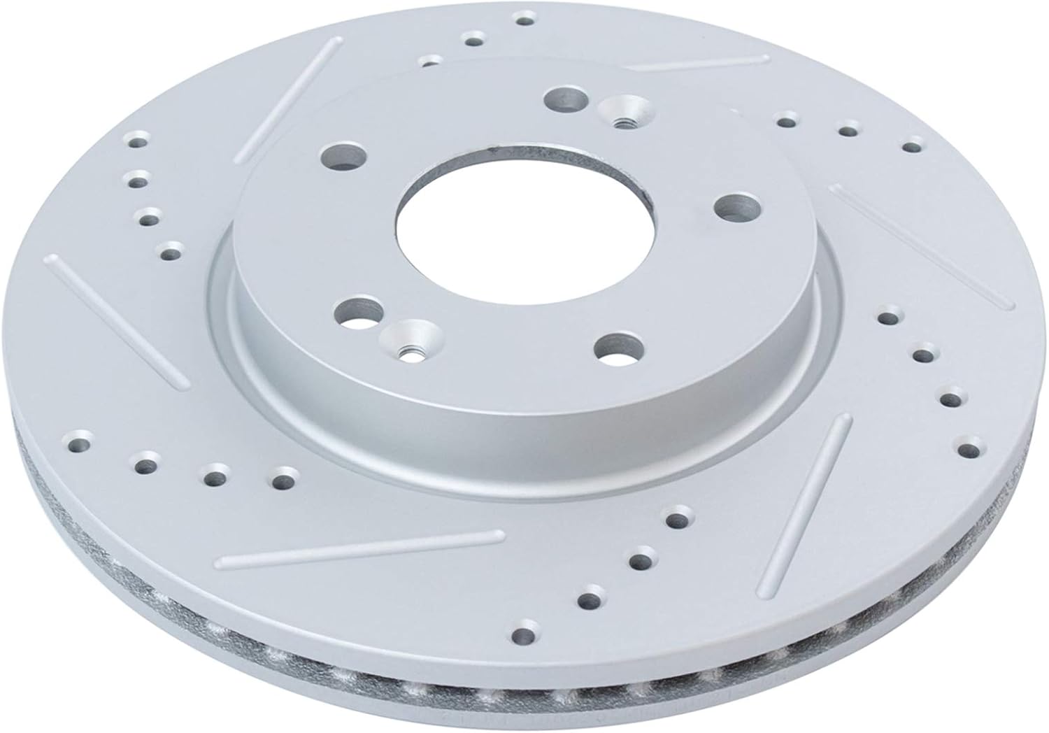 TRQ Performance Front Brake Pad & Rotor Set Ceramic Coated Drilled Rotors Compatible with 11-16 Hyundai Elantra 13-16 Elantra Coupe GT 12-16 Veloster 14-16 Kia Forte Forte Koup 15-16 Forte5