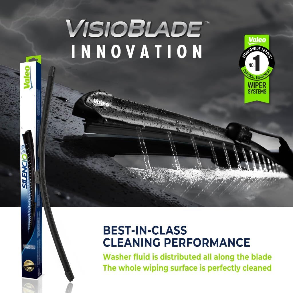 Valeo 178511 Silencio Visioblade Windshield Wiper Blade Set Compatible with Select XC60 Volvo Models, Heated 26/19 inch Pack of 2 Premium OEM Wipers, Replacement Windshield Wipers