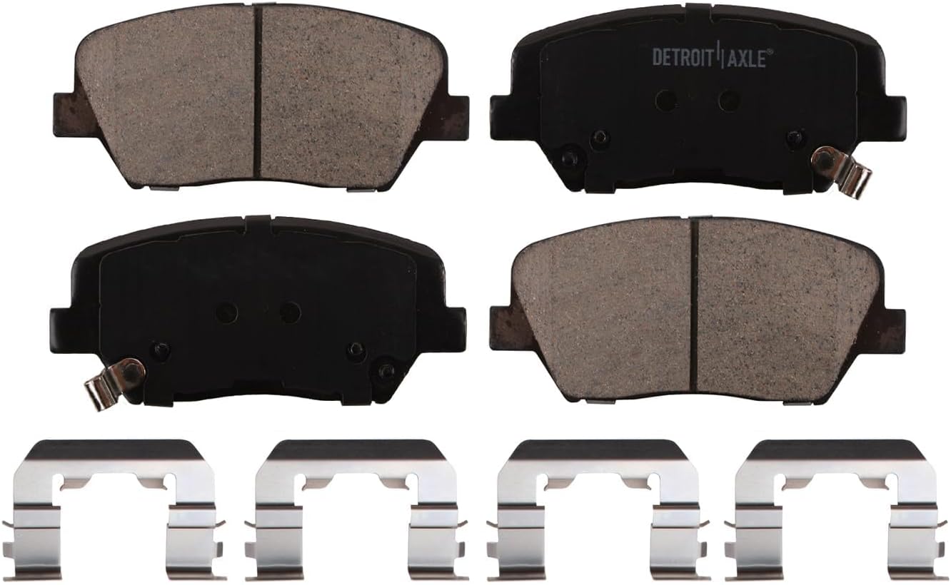 Detroit Axle - Front Brake Kit for 2014-2015 Kia Sorento, Disc Brake Rotors Ceramic Brakes Pads Replacement : 12.60' inch Rotor