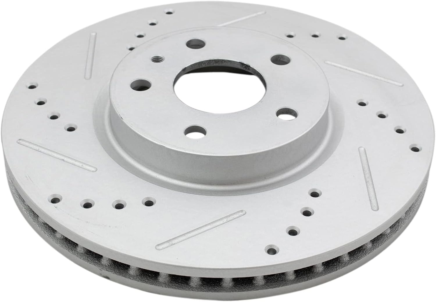 TRQ Performance Front Brake Pad and Rotor Set Ceramic G Coated Drilled Slotted Rotors Compatible with 2013-2020 Ford Fusion 2013-2016 Lincoln MKZ
