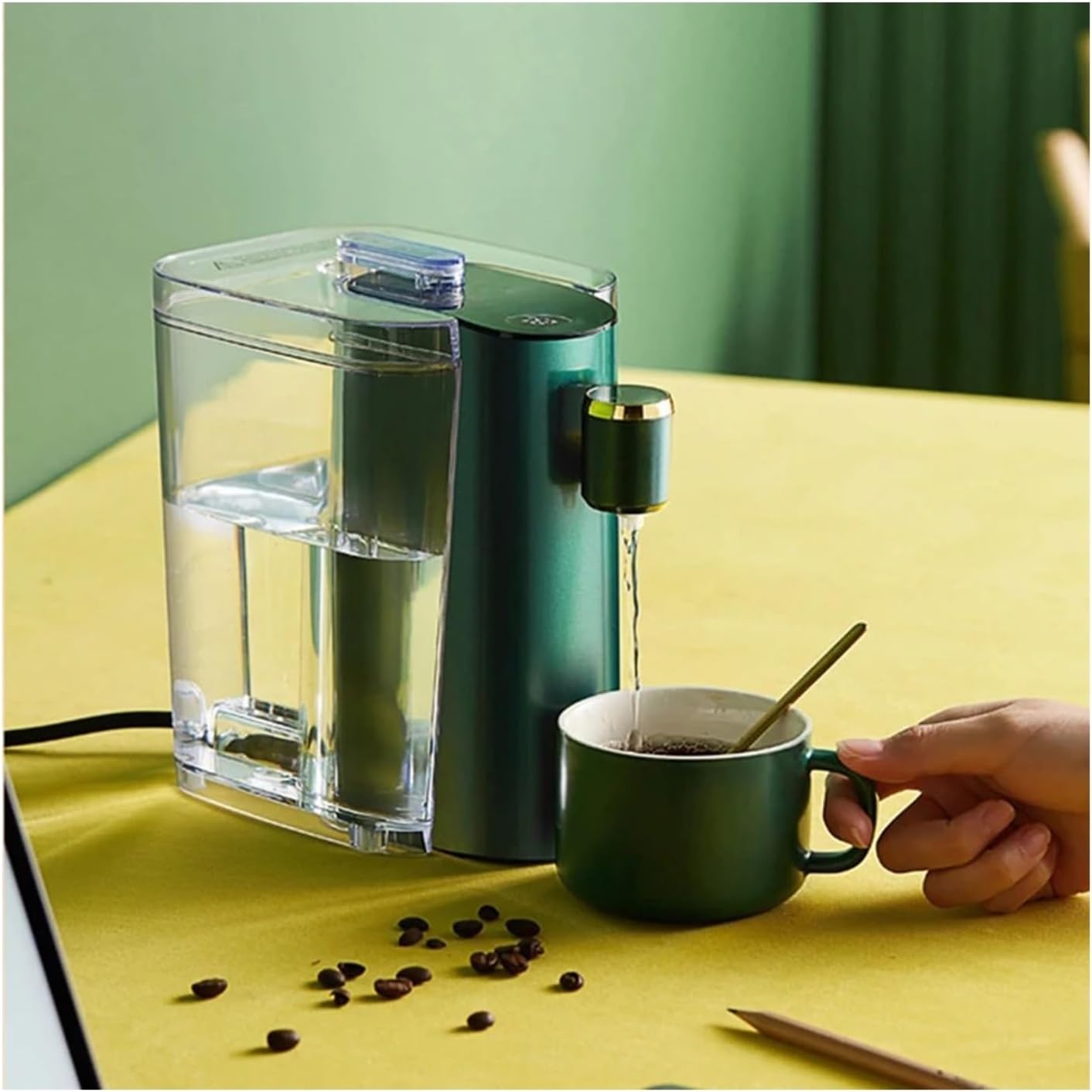 hot water dispensers Instant Hot Water Heating Dispenser Portable Travel Desktop Heater Pump Drinking Bottle Boiler Electric Kettle instant hot water dispenser (Color : With water tank-2)