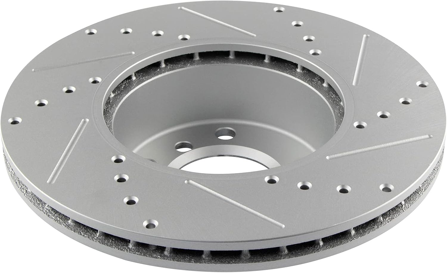 TRQ Performance Front Brake Pad and Rotor Set Ceramic Coated Drilled Slotted Compatible with 2008-2013 BMW 128i 2006 325i 325xi 2007 328i 328xi