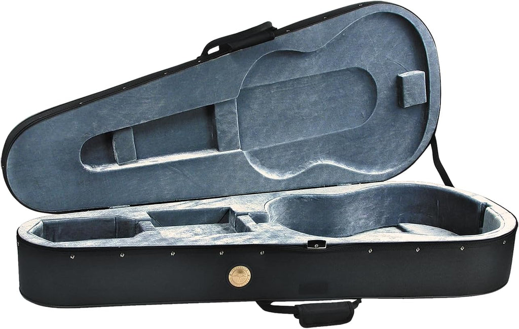 Travelite TL-60 Deluxe Classical/Resophonic Guitar Case - Lightweight Foam, Plush Velour Interior, Ballistic Nylon Exterior, Secure Fit & Extra Storage