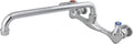 8' Wall Mount Commercial Compartment Sink Faucet with 16' Swivel Spout for Restaurant Kitchen, NSF Approved