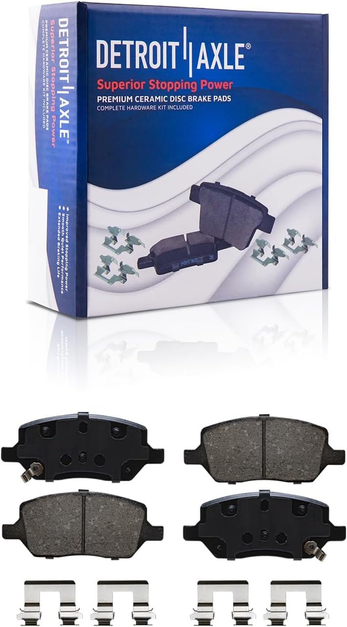 Detroit Axle - 8pc Brake Kit for 2006 Chevrolet Uplander Buick Terraza Pontiac Montana Saturn Relay Disc Brake Rotors Ceramic Brake Pads Replacement : 11.69' inch Front and 11.81' inch Rear Rotor