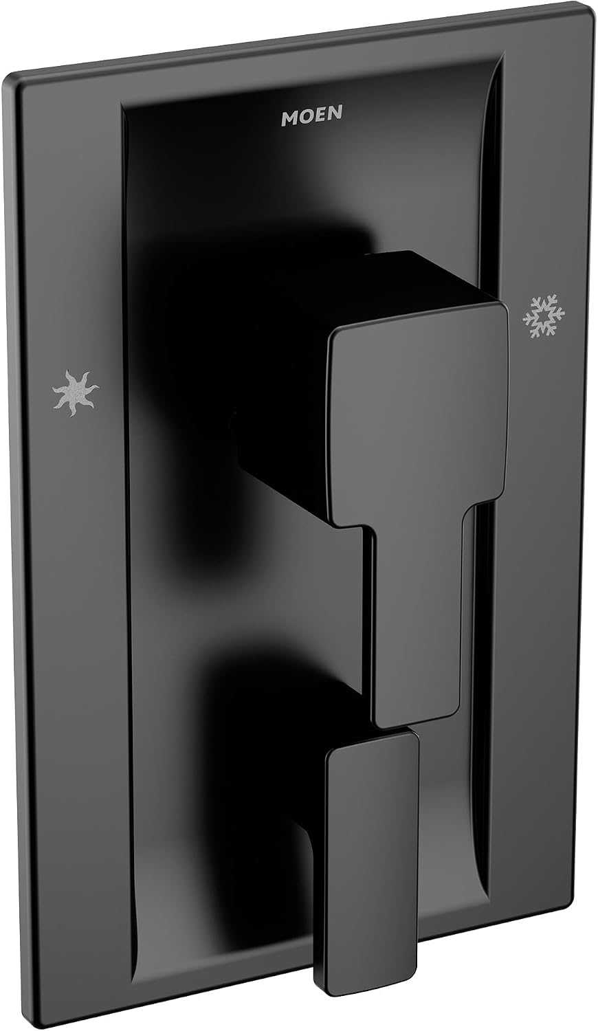 Moen 90 Degree Matte Black Posi-Temp with Built-in 3-Function Transfer Valve Trim Kit, Valve Required, TS2710BL