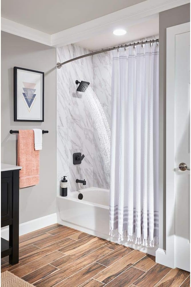 Moen Genta Single-Handle 1-Spray Tub and Shower Faucet in Matte Black (Valve Included)