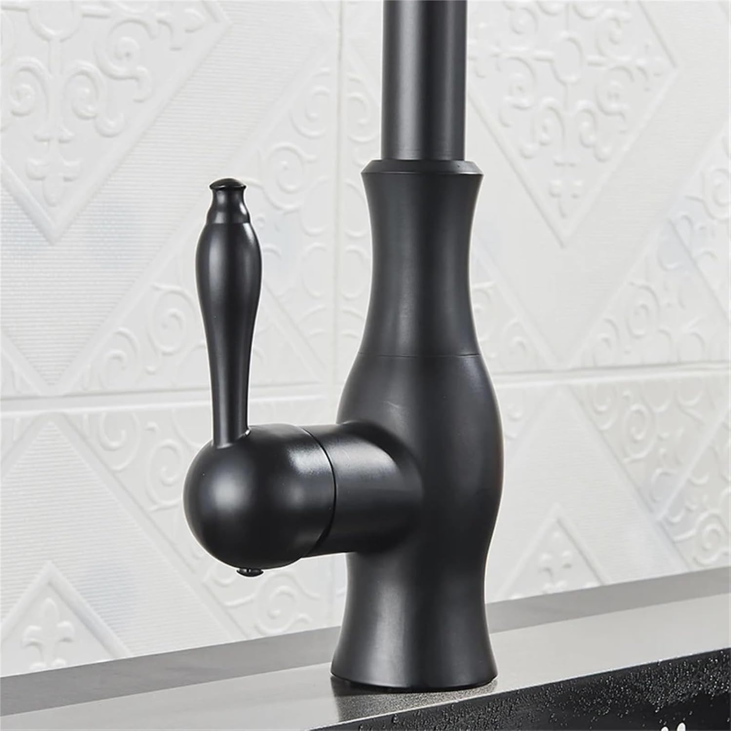 Pull Out Kitchen Faucet Shower/Stream Model Spout Tap Deck Mount Single Handle Cold Hot Water Mixer Tap(Brushed Nickel)
