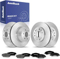 AutoShack Front & Rear Brake Rotors & Ceramic Pads for Chevrolet & GMC, Silverado 1500 2007-2013 Sierra 1500 2007-2013 Tahoe 2007-2014 Yukon 2007-2014, 4WD RWD AWD V8 4.8L 5.3L 6.0L 6.2L
