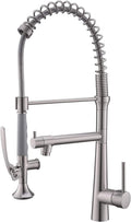 Kitchen Faucet with Pull Down Sprayer,AIMADI Commercial Stainless Steel Kitchen Sink Faucets with Sprayer,Brushed Nickel