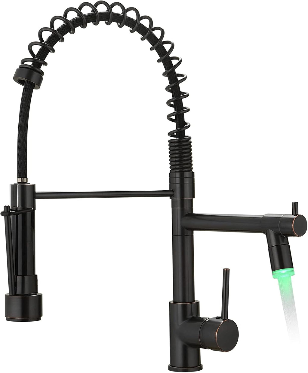 AIMADI Oil Rubbed Bronze Kitchen Faucet with Pull Down Sprayer,Commercial Single Handle Single Hole Stainless Steel Kitchen Sink Faucet for Farmhouse Camper Laundry Rv Bar