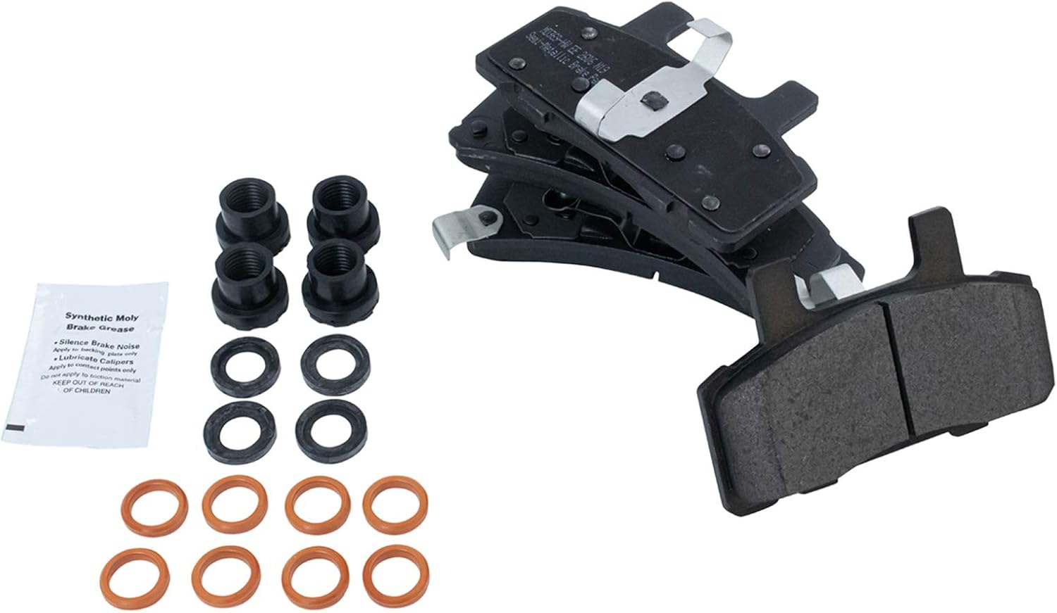 TRQ Front Brake Pad and Rotor Set Semi Metallic Vented Rotors Calipers Compatible with 1988-2000 Chevrolet K1500 K2500 Tahoe Suburban Blazer GMC K1500 K2500 Yukon Suburban 1999-2000 Cadillac Escalade