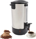 Electric Coffee Urn, 16.5L/4.35Gal Stainless Steel Hot Coffee Dispenser with Water Level Gauge and Temp Control, 82 Cups of 6.76 OZ Large Capacity(Black)